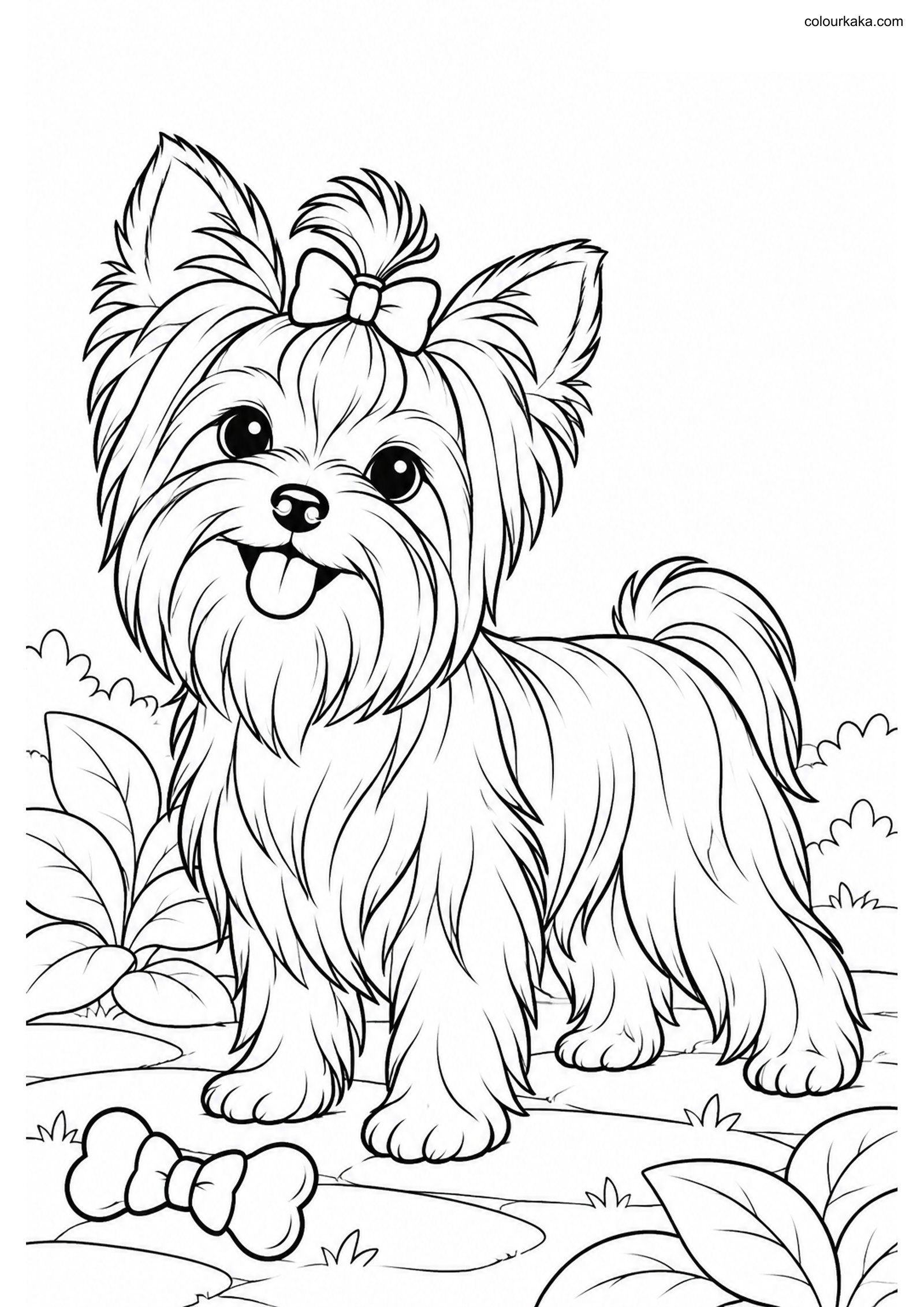 Yorkshire Terrier Colouring colouring page preview