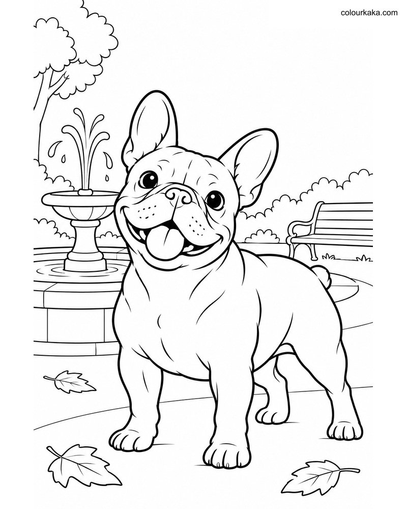 French Bulldog Colouring Sheet thumbnail