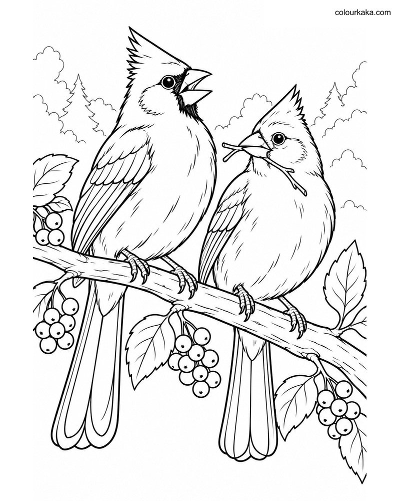Northern Cardinal Pair Page thumbnail